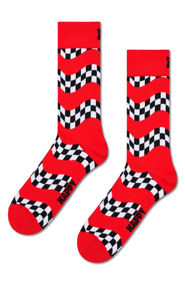 Happy Socks Assorted 3-Pack Top Racer Socks Gift Box, Alternate, color, Red