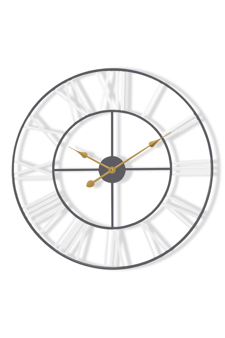 16-Inch Roman Numeral Wall Clock, Main, color, WHITE
