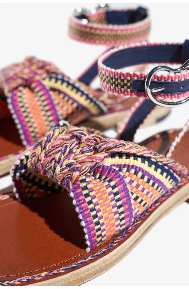 Amambaih Lorena Flat Sandals, Alternate, color, Isle