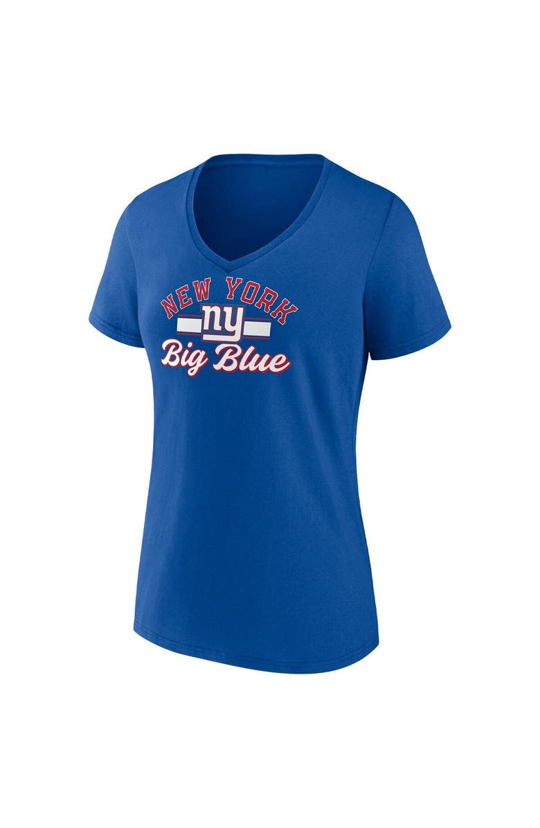 FANATICS Women's Fanatics Branded Royal New York Giants Slogan V-Neck T-Shirt, Alternate, color, 