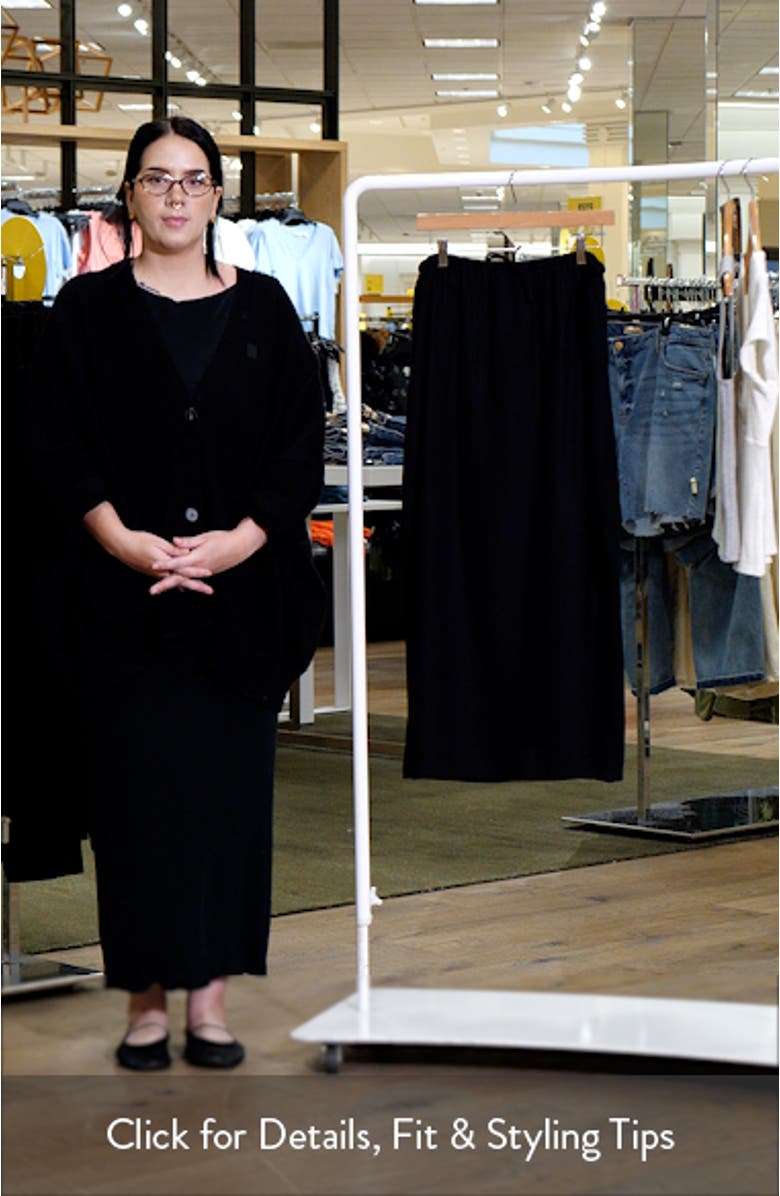 Cadi Linen Drawstring Waist Maxi Skirt, sales video thumbnail