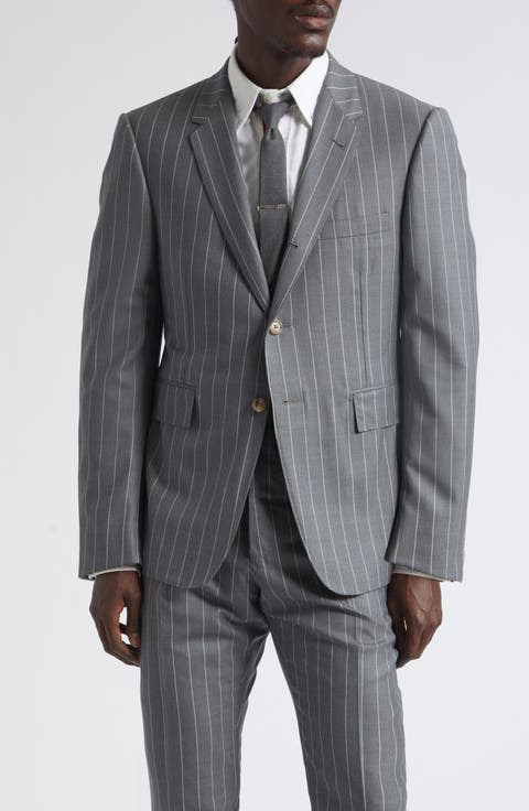 Flannel Chalk Stripe Sportcoat with Armbands