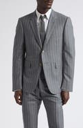 Thom Browne Flannel Chalk Stripe Sportcoat with Armbands