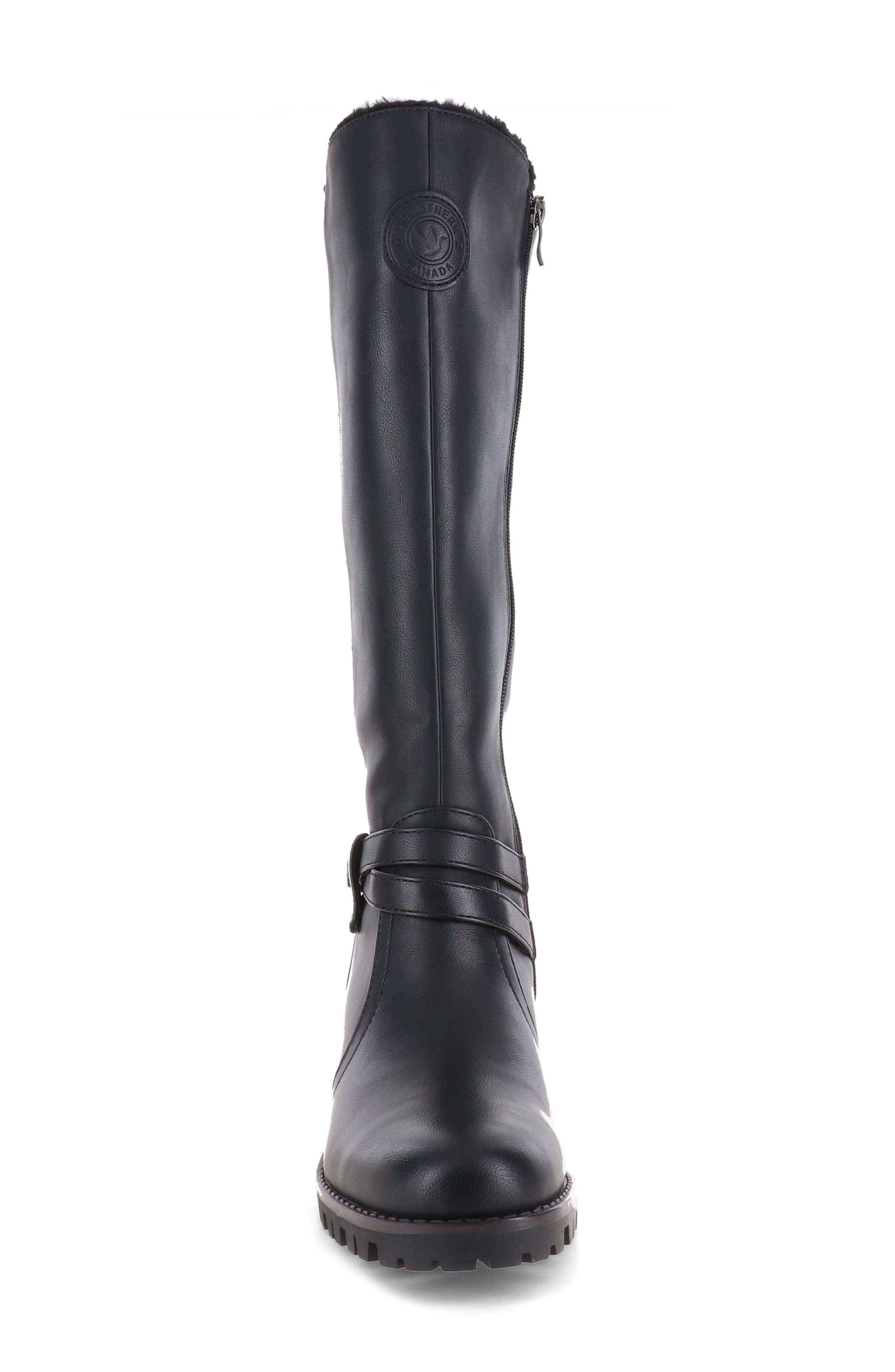 AQUATHERM BY SANTANA CANADA Cedar Faux Fur Lined Tall Boot, Alternate, color, Black