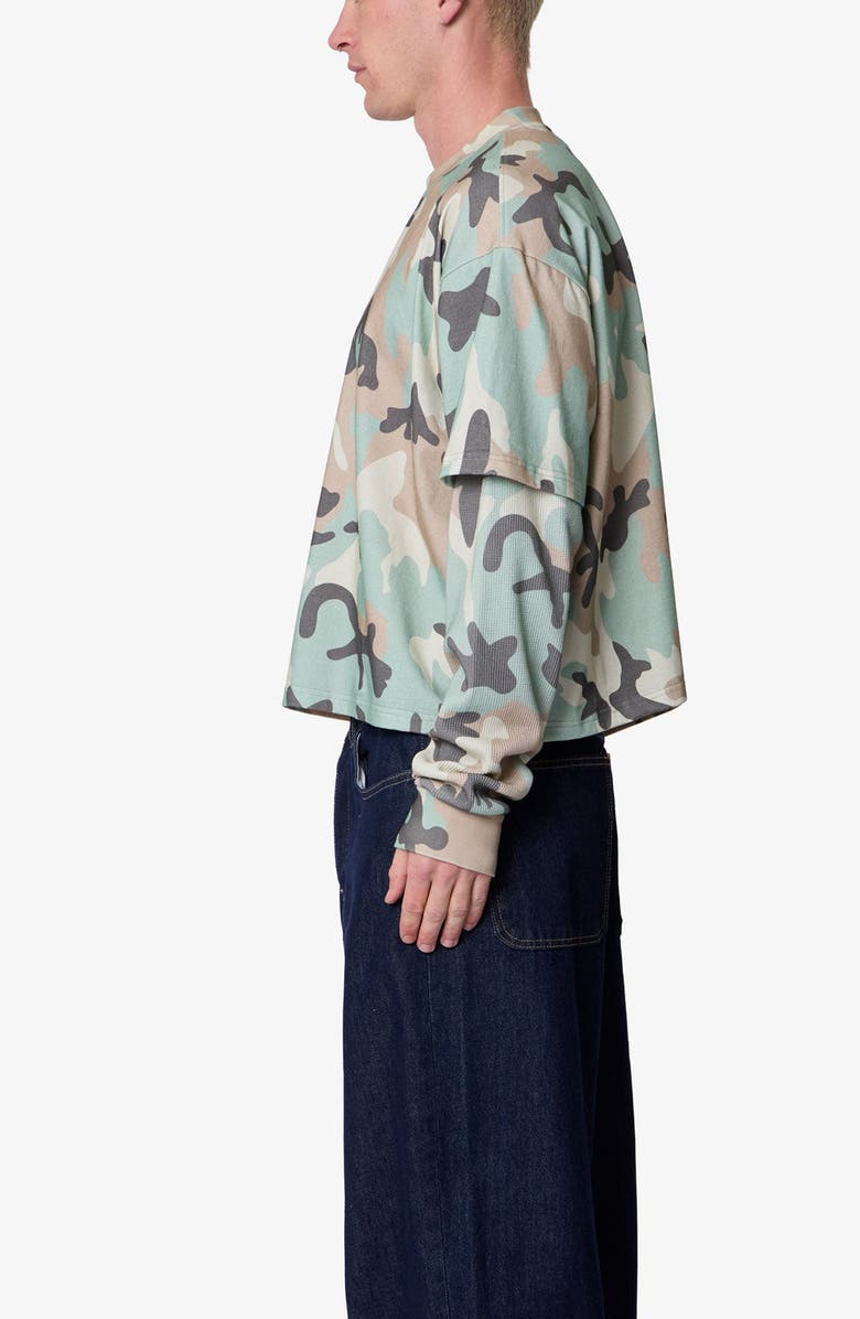 mnml Layered Camo Print Thermal Cotton T-Shirt, Alternate, color,