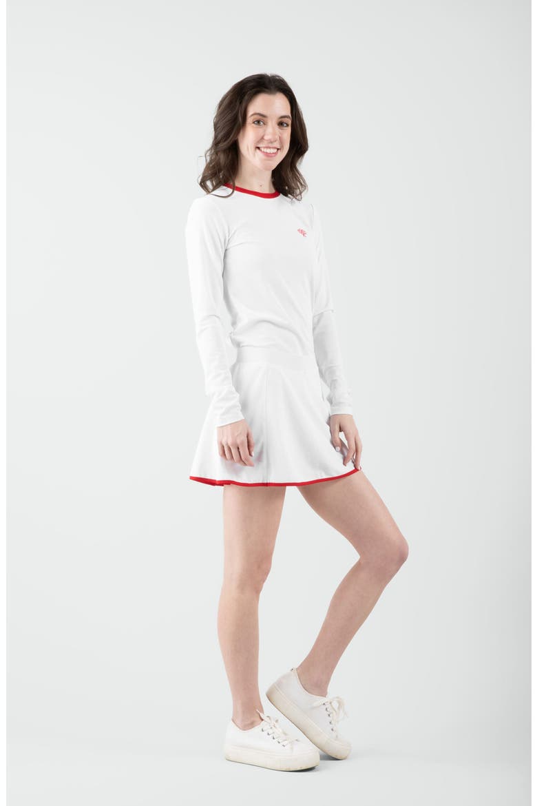 Women's Reena Pique Top, Alternate, color, Red