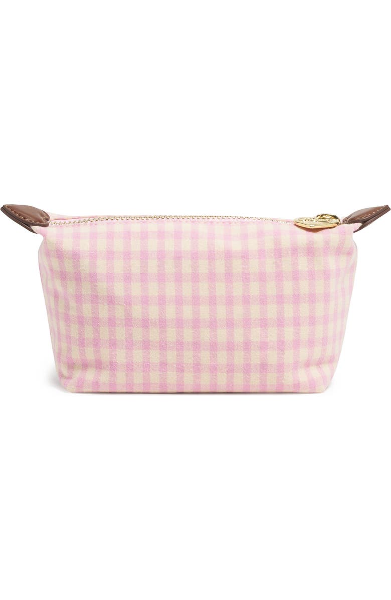 Stoney Clover Lane x Liberty Gingham Print Cotton Canvas Pouchette, Alternate, color, Rose Gingham