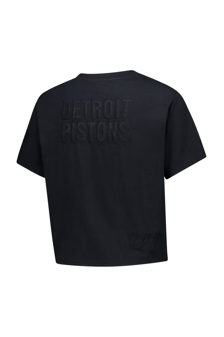 Women's Mitchell & Ness  Black Detroit Pistons Phantom Cropped T-Shirt, Alternate, color, Black