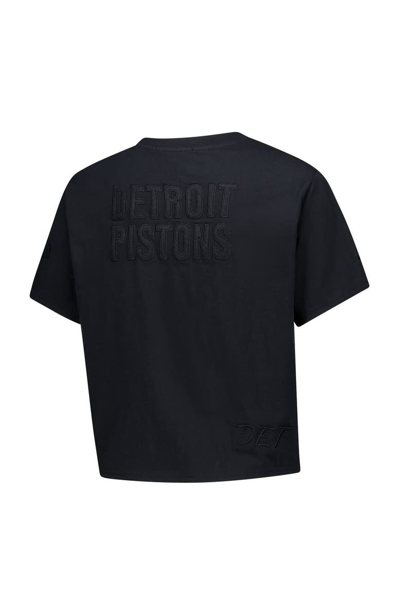 Mitchell & Ness Women's Mitchell & Ness  Black Detroit Pistons Phantom Cropped T-Shirt, Alternate, color, Black