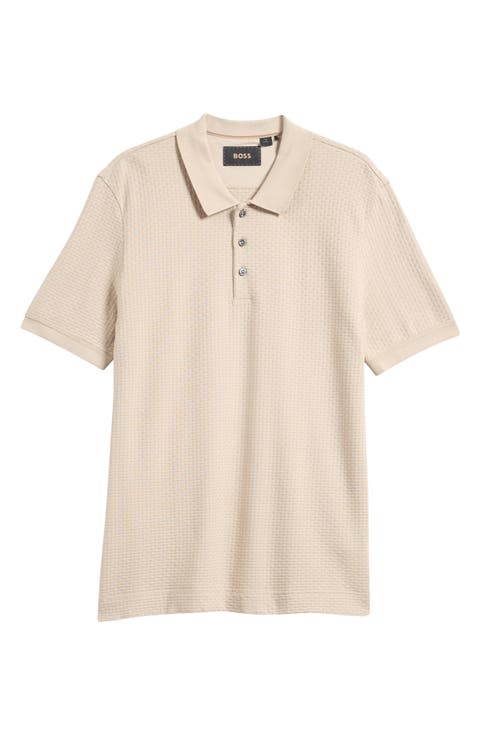 Perry Geo Textured Cotton Polo