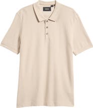 BOSS Perry Geo Textured Cotton Polo