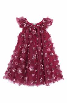 Zunie Kids' 3D Floral Appliqué Float Party Dress