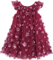 Zunie Kids' 3D Floral Appliqué Float Party Dress