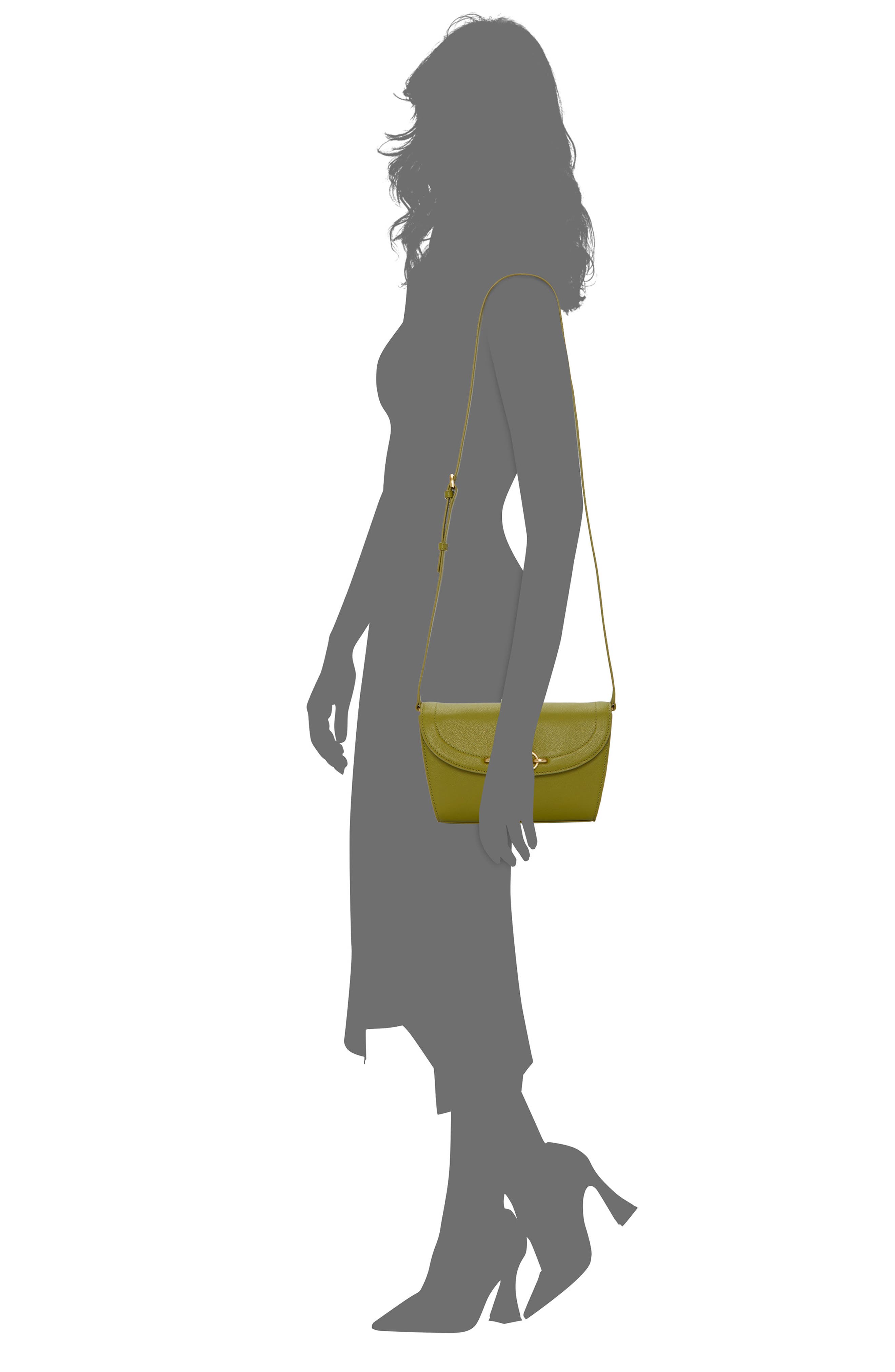 Vince Camuto Smith Leather Crossbody Bag, Alternate, color, Green