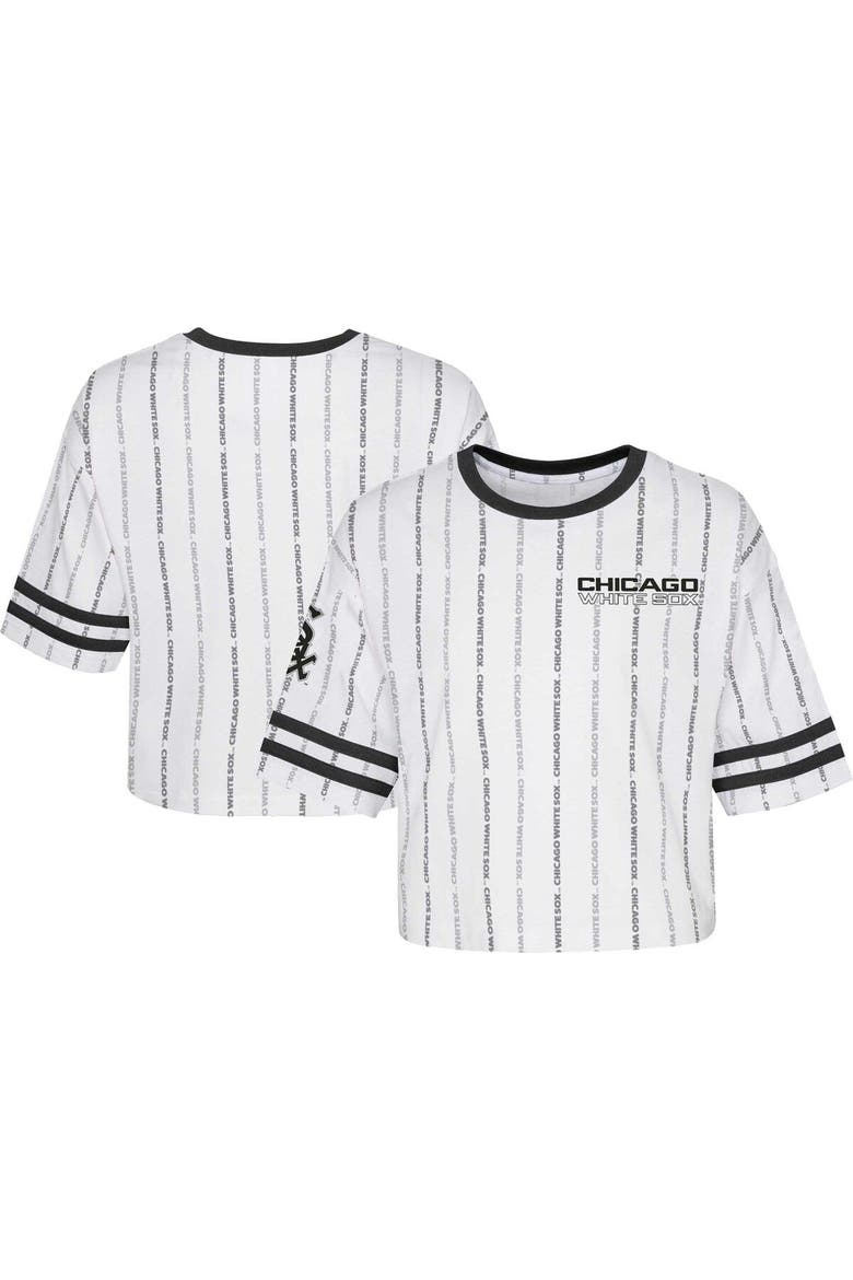 Girls Youth White Chicago White Sox Ball Striped T-Shirt, Main, color, White