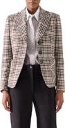 Akris punto Check Wool Blend Tweed Tailored Jacket