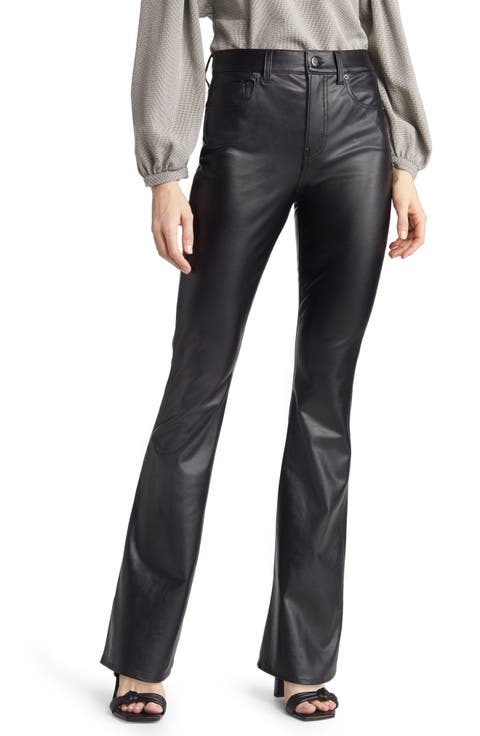 Beverly Coated High Waist Skinny Flare Jeans