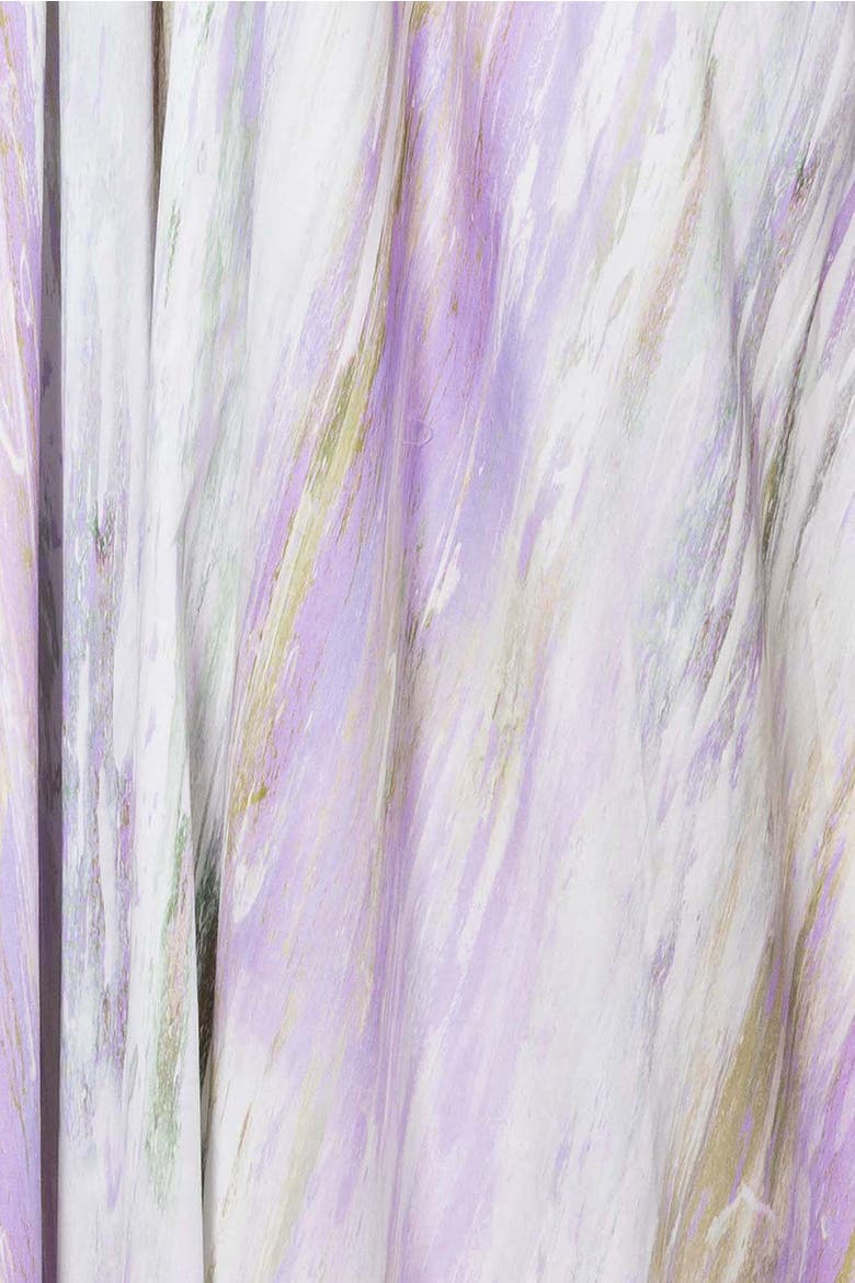 Sana Printed V-Neck Midi Dress, Alternate, color, Brush Chalk / Wisteria