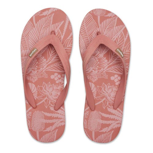 Feelgoodz Classicz Coastal Natural Rubber Flip-flop Thong Sandals In Red