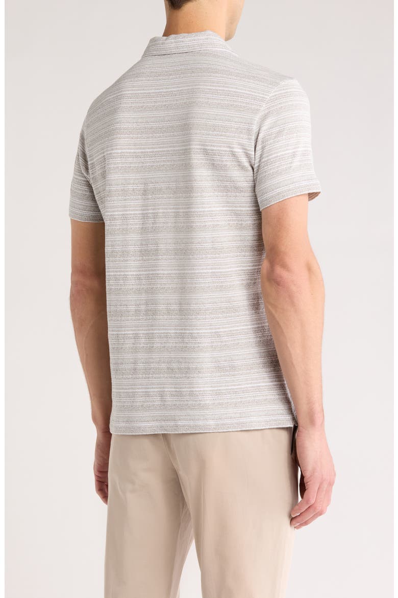 Duval Stripe Johnny Collar Polo, Alternate, color, TAN