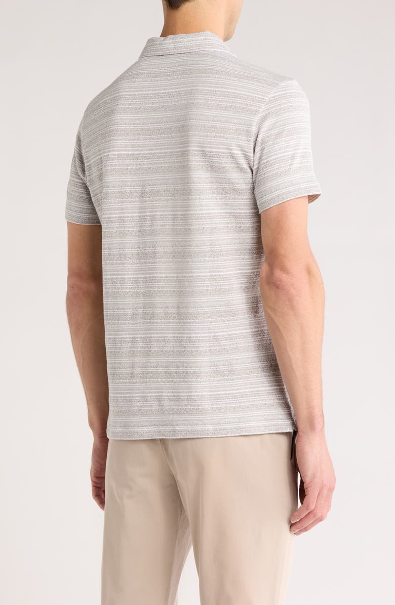 Robert Barakett Duval Stripe Johnny Collar Polo, Alternate, color, Tan