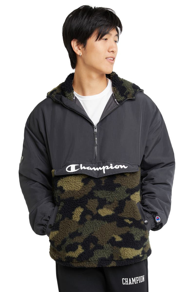 Champion Cozy High Pile Fleece Anorak Jacket, Alternate, color, 