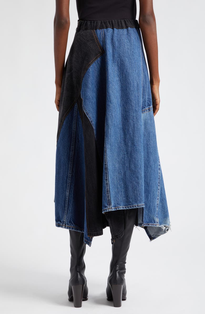 Sea Elena Baggy Denim Midi Skirt, Alternate, color, 