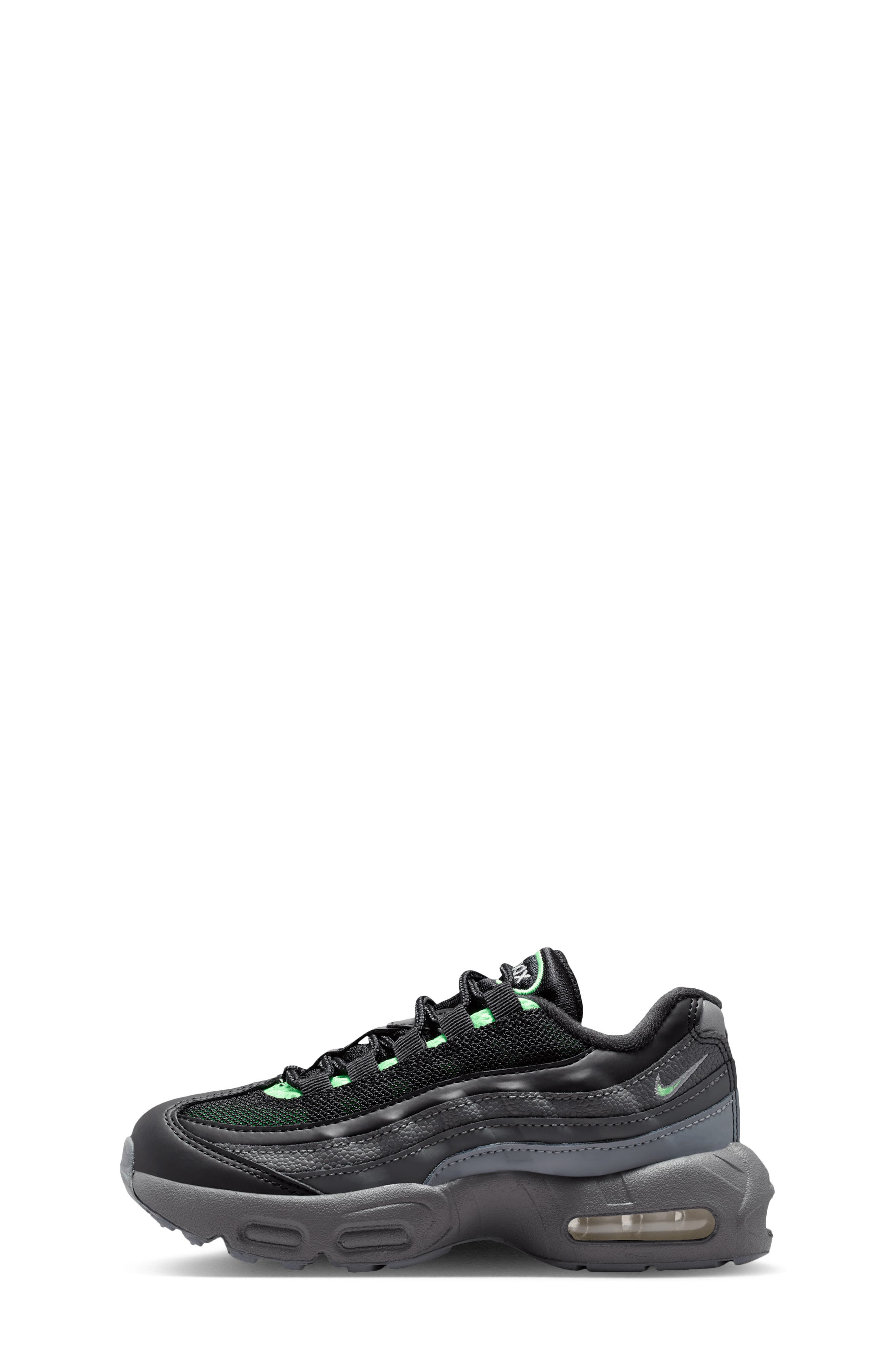 Kids' Air Max 95 Sneaker, Alternate, color, BLACK/ GREY/ IRON/ GREEN