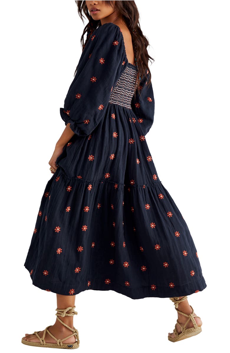 Free People Dahlia Embroidered Long Sleeve Maxi Dress, Alternate, color,