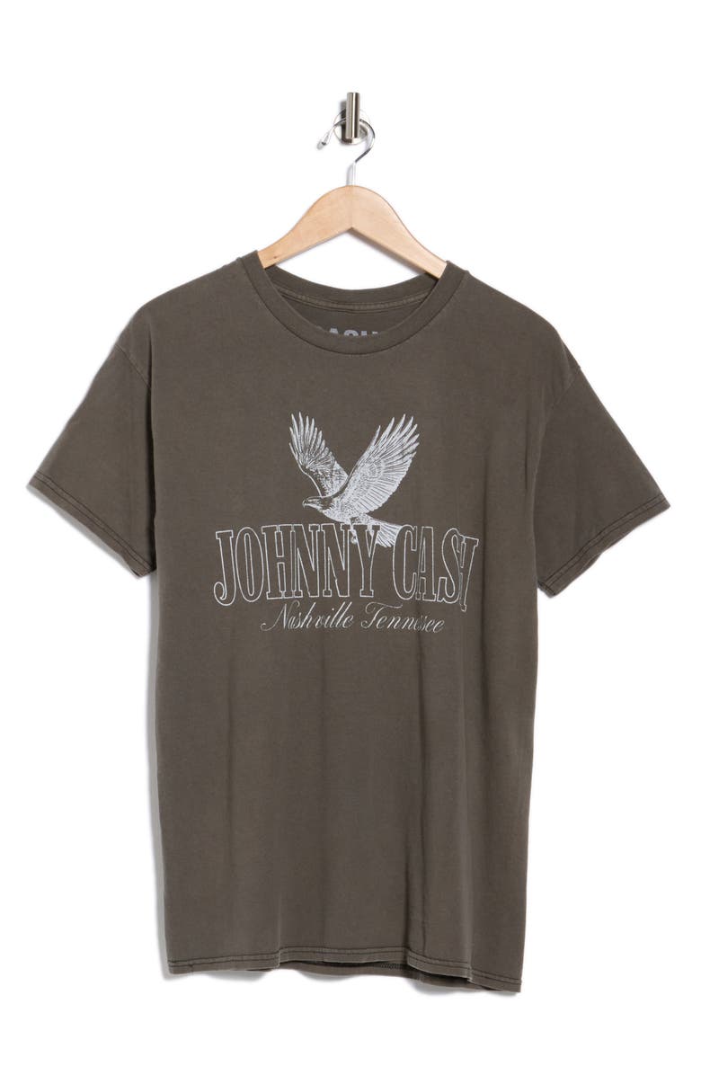 Merch Traffic Johnny Cash Nashville Cotton Graphic T-Shirt, Alternate, color, Grey Pigment Dye