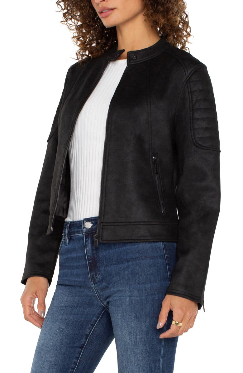 Liverpool Faux Leather Biker Jacket, Alternate, color, 