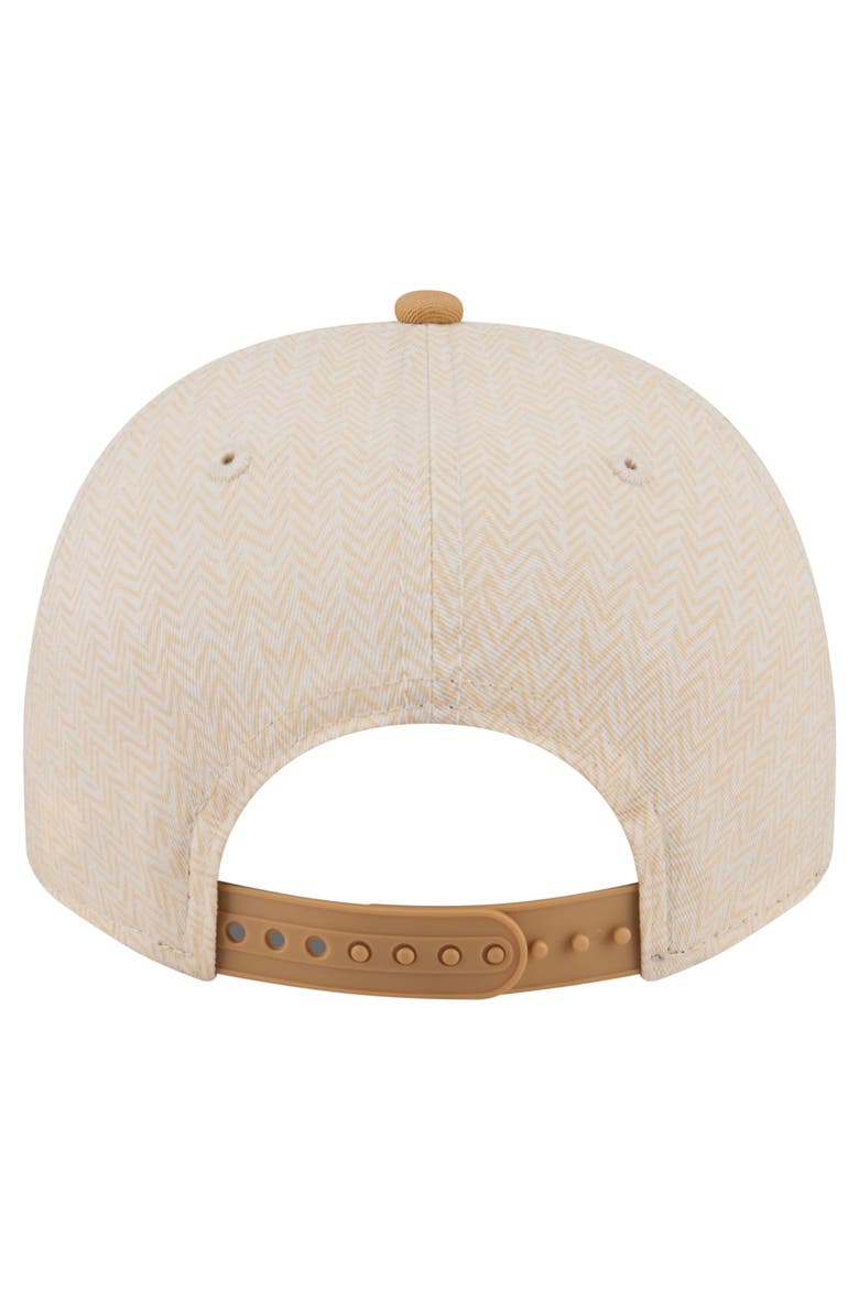Men's New Era  Cream Boston Red Sox Herringbone 9FIFTY A-Frame Snapback Hat, Alternate, color, Cream