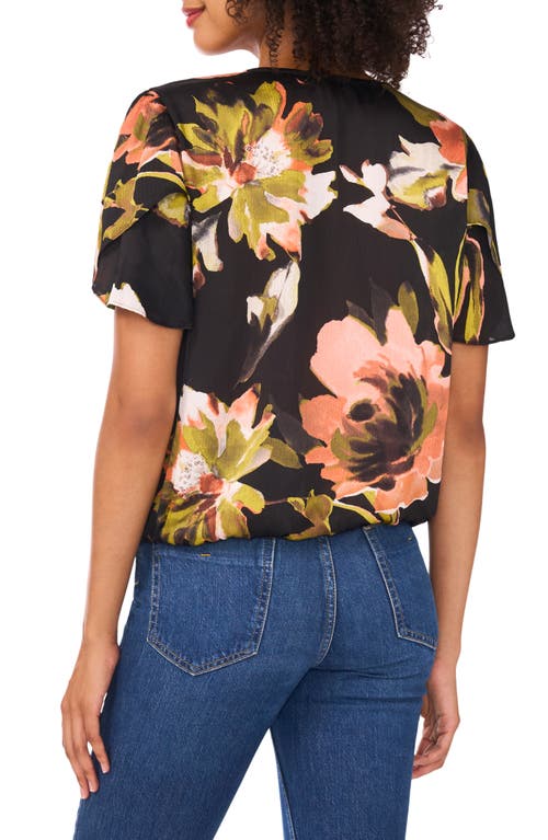 Vince Camuto Surplice Neck Blouse In Black