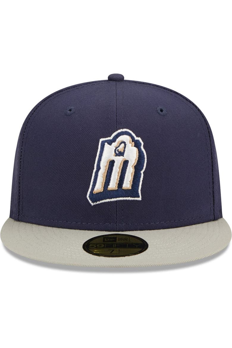 Men's New Era Navy San Antonio Missions Authentic Collection 59FIFTY Fitted Hat, Alternate, color, Navy