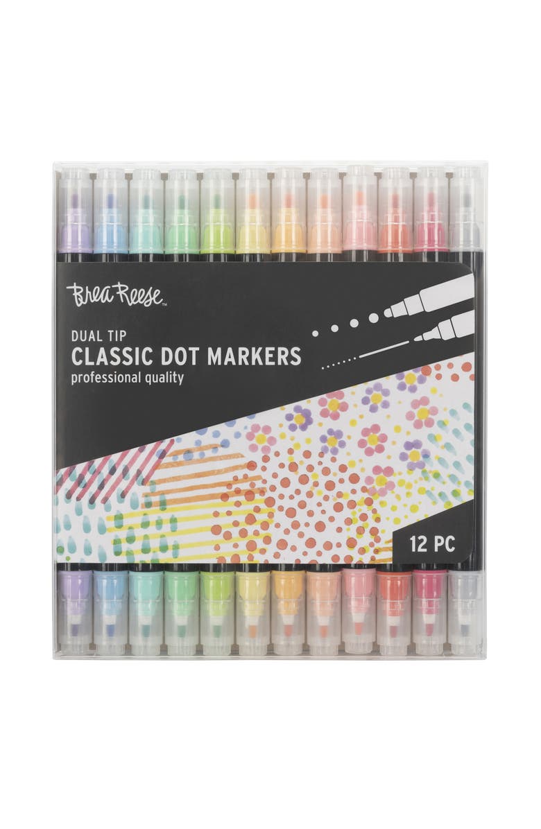 Brea Reese Dual Tip Markers 12Pc, Main, color, Multicolored