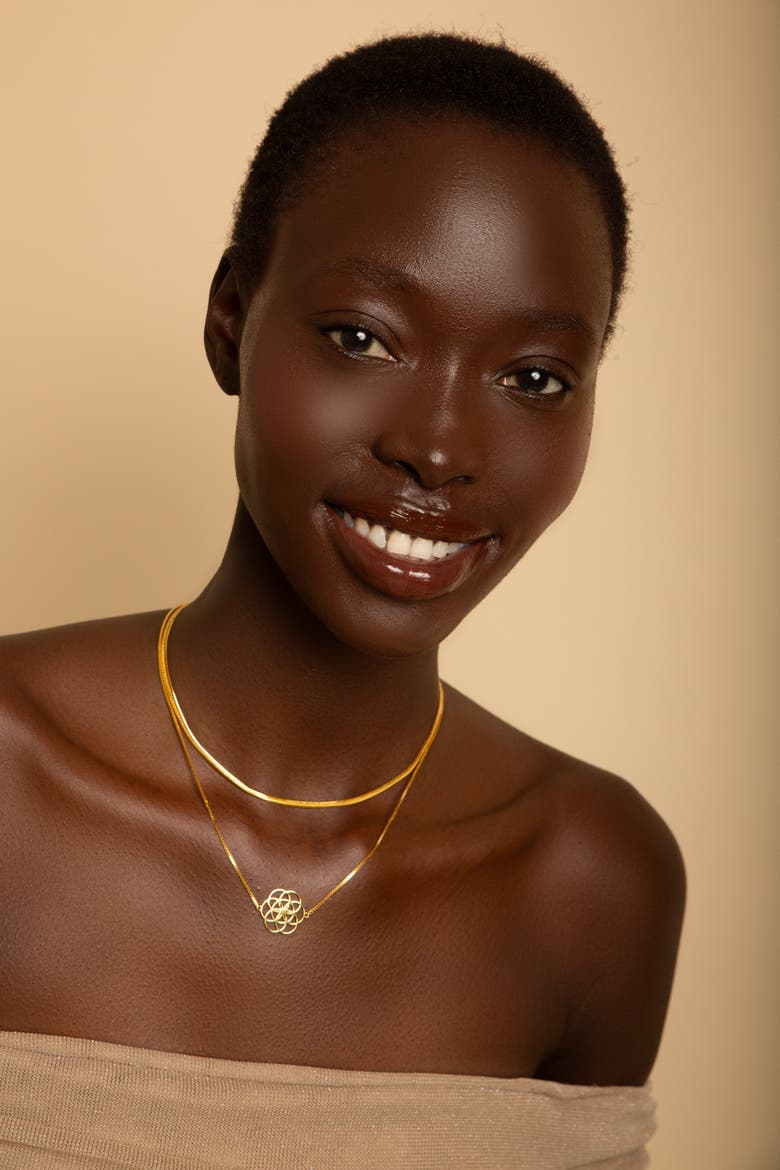 Herringbone Chain Necklace, Alternate, color, White