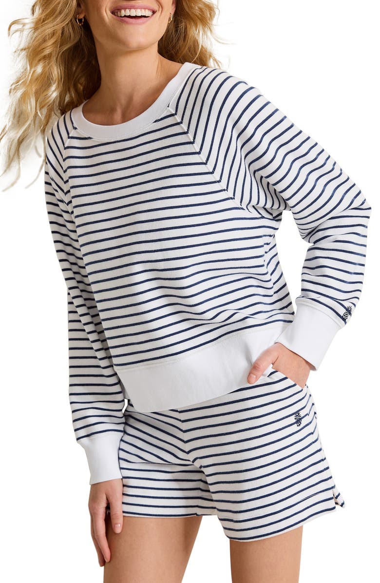 Tommy Bahama Marina Del Mar Stripe Sweatshirt, Alternate, color, Coastline