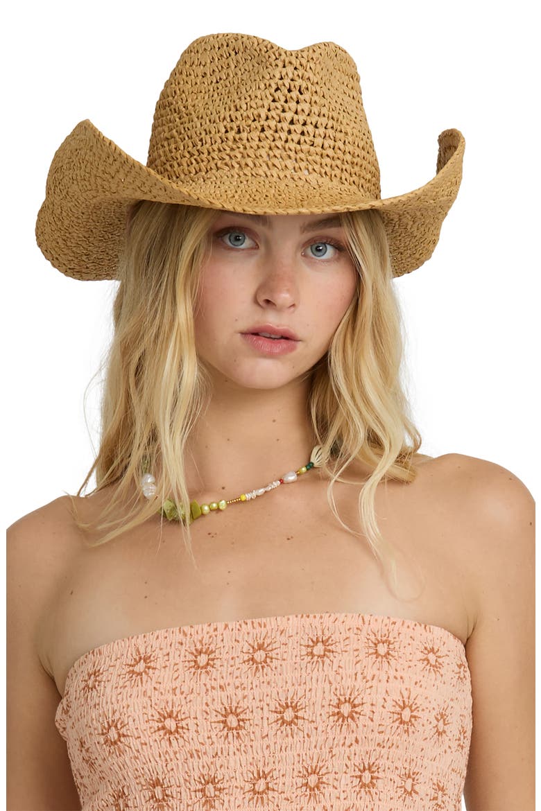 Take It West Straw Hat, Alternate, color, NATURAL