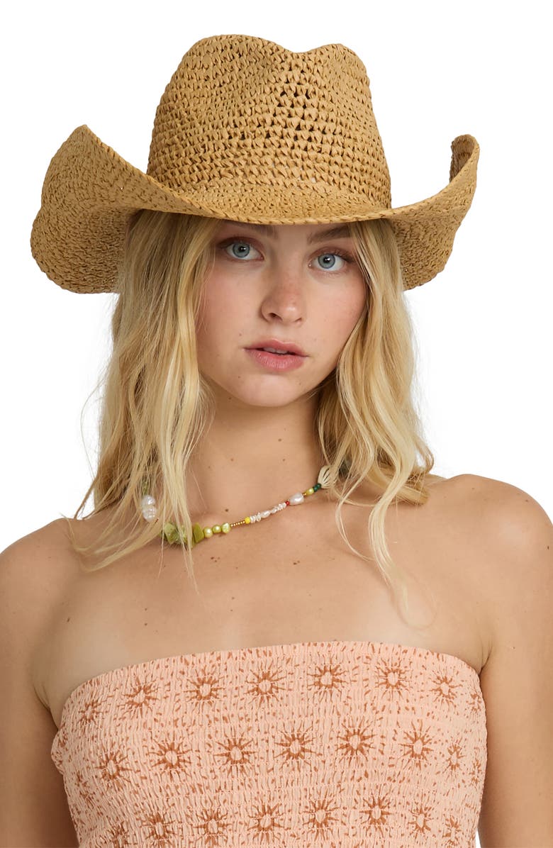 Billabong Take It West Straw Hat, Alternate, color, 