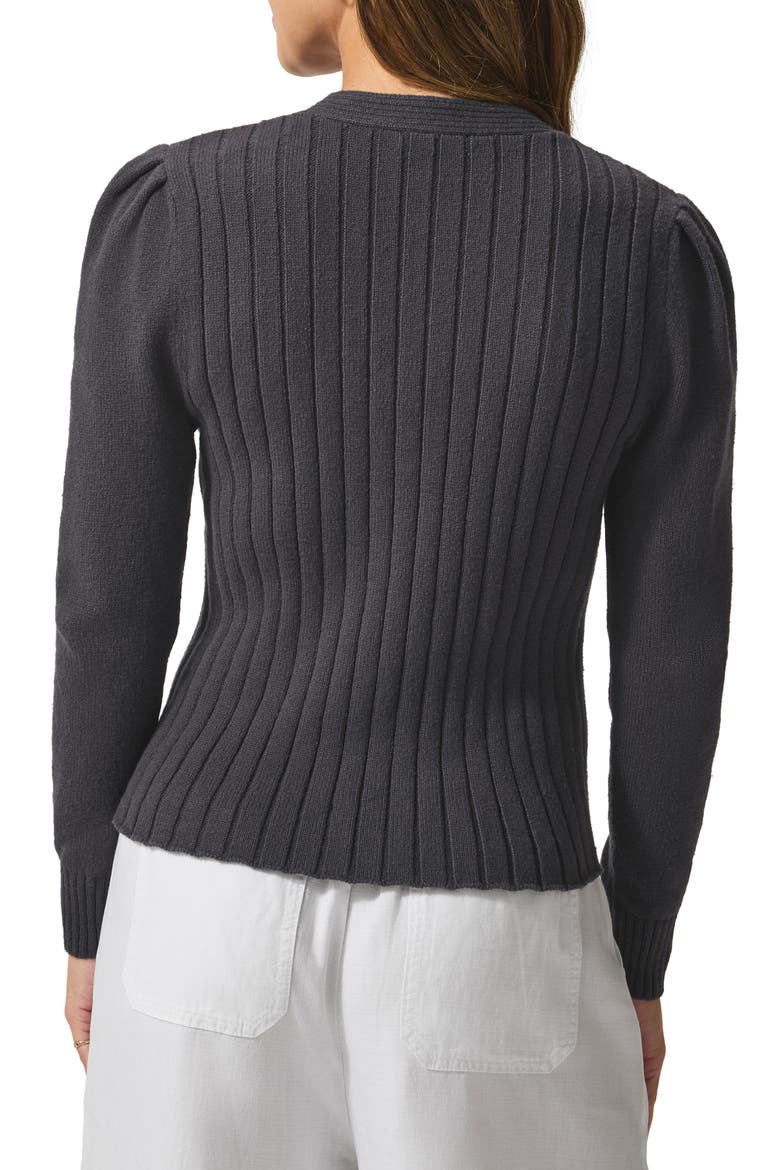 Jolie Rib Cardigan, Alternate, color, LEAD