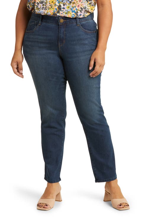 Sawyer 'Ab'Solution High Waist Straight Leg Jeans (Plus)
