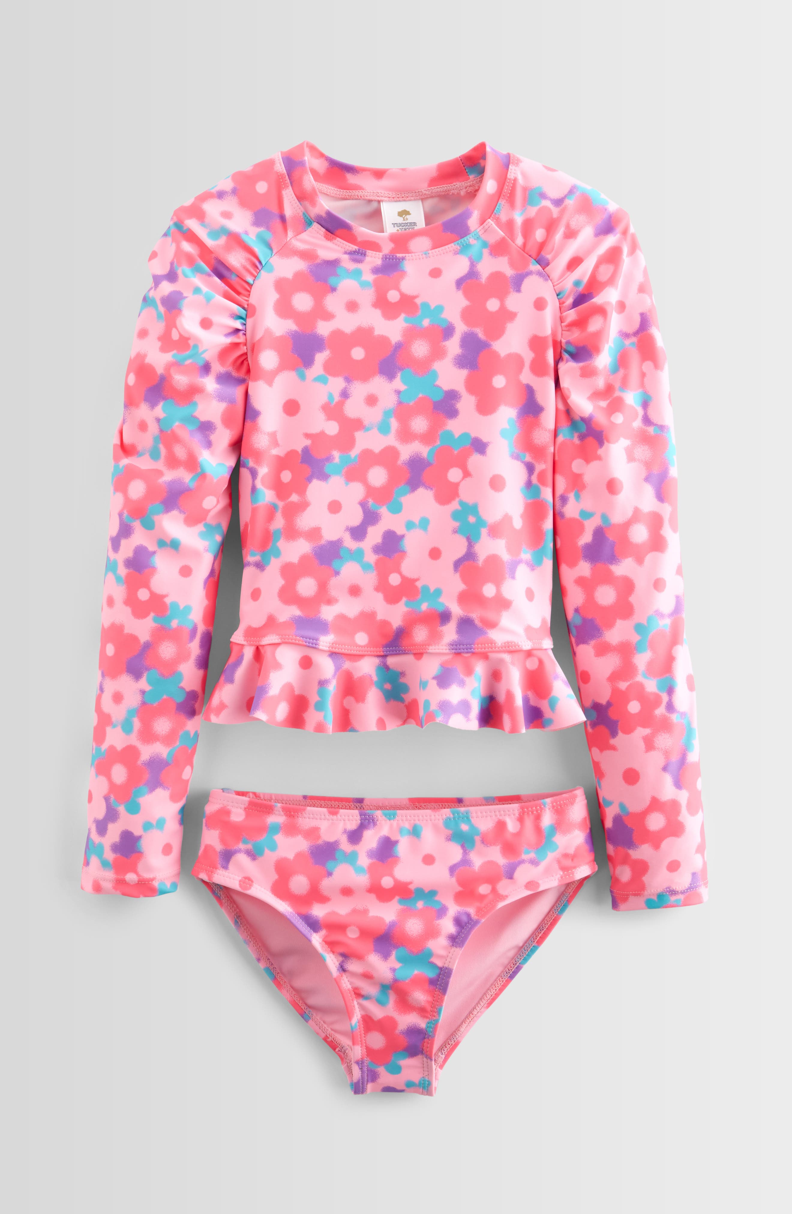 Kids' Two-Piece Long Sleeve Rashguard Swimsuit