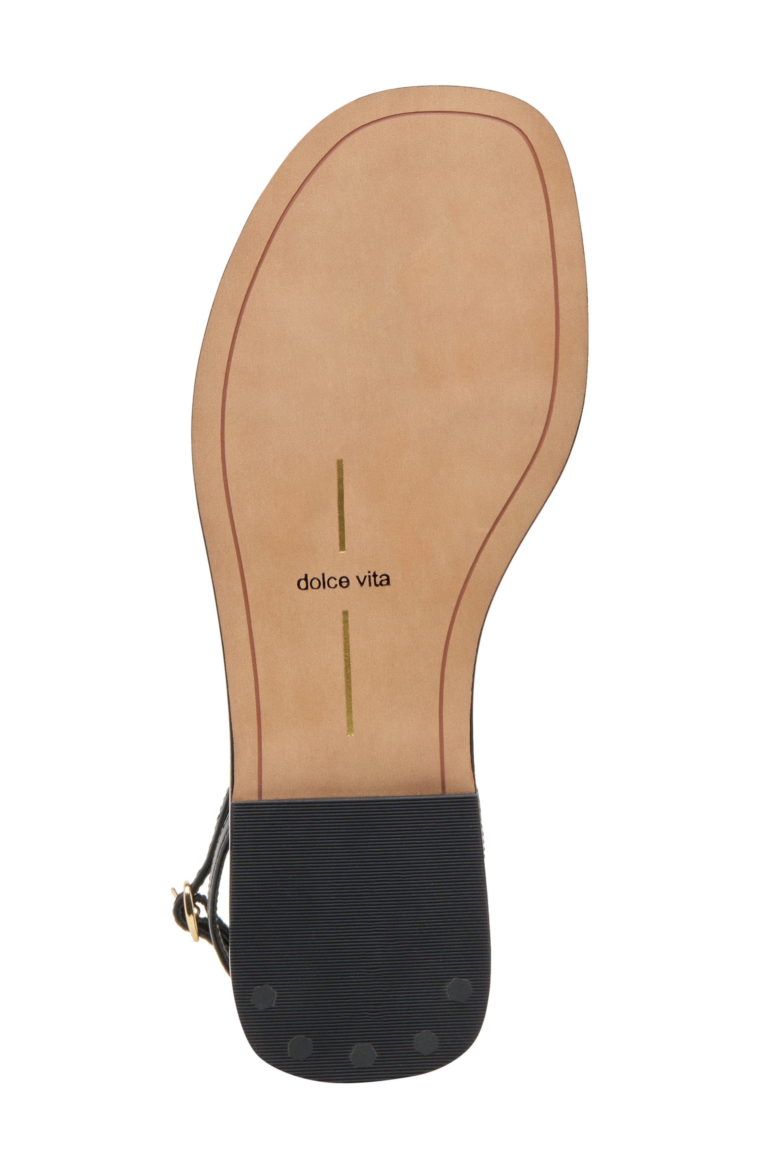 Dolce Vita Faun Ankle Strap Sandal, Alternate, color, Black Leather