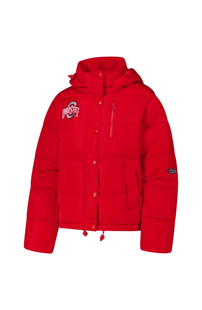 Hype and Vice Women's Hype and Vice Scarlet Ohio State Buckeyes Full-Zip Puffer Jacket, Alternate, color, 