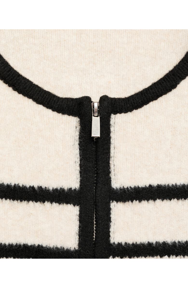 MANGO Stripe Knit Jacket, Alternate, color, 