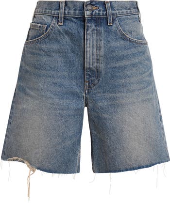 NILI LOTAN Mollie distressed denim shorts 【関税なし】 32539213_5?w=400