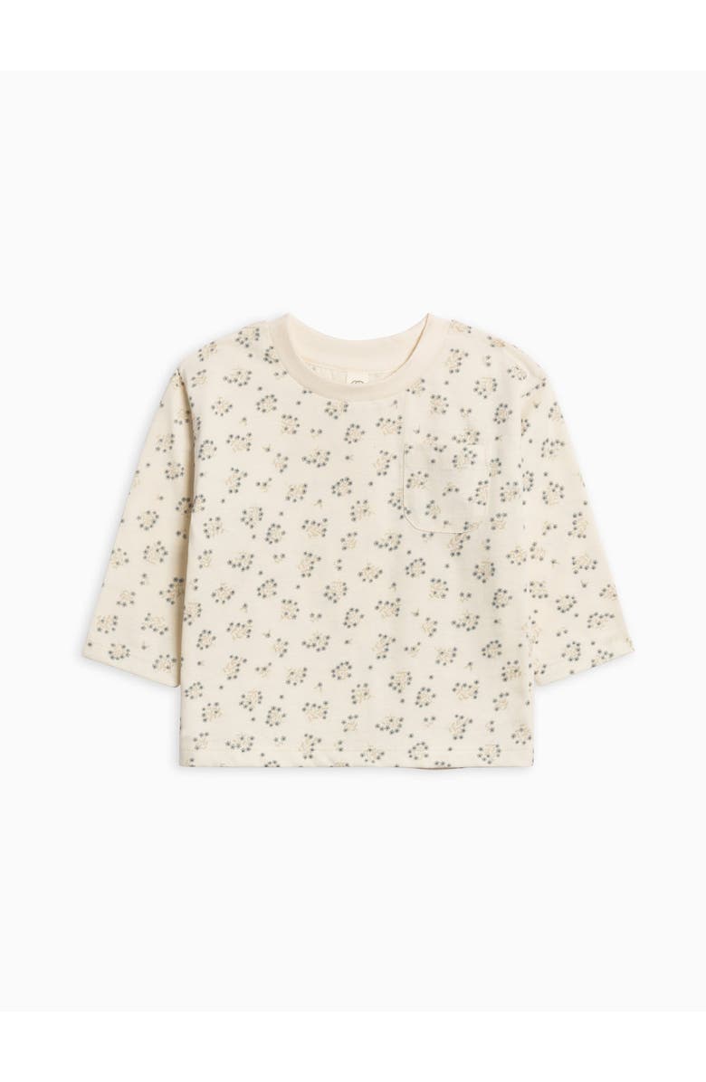 Colored Organics Organic Cotton Reese Drop Shoulder Tee, Main, color, Hayden Floral / Denim + Mist