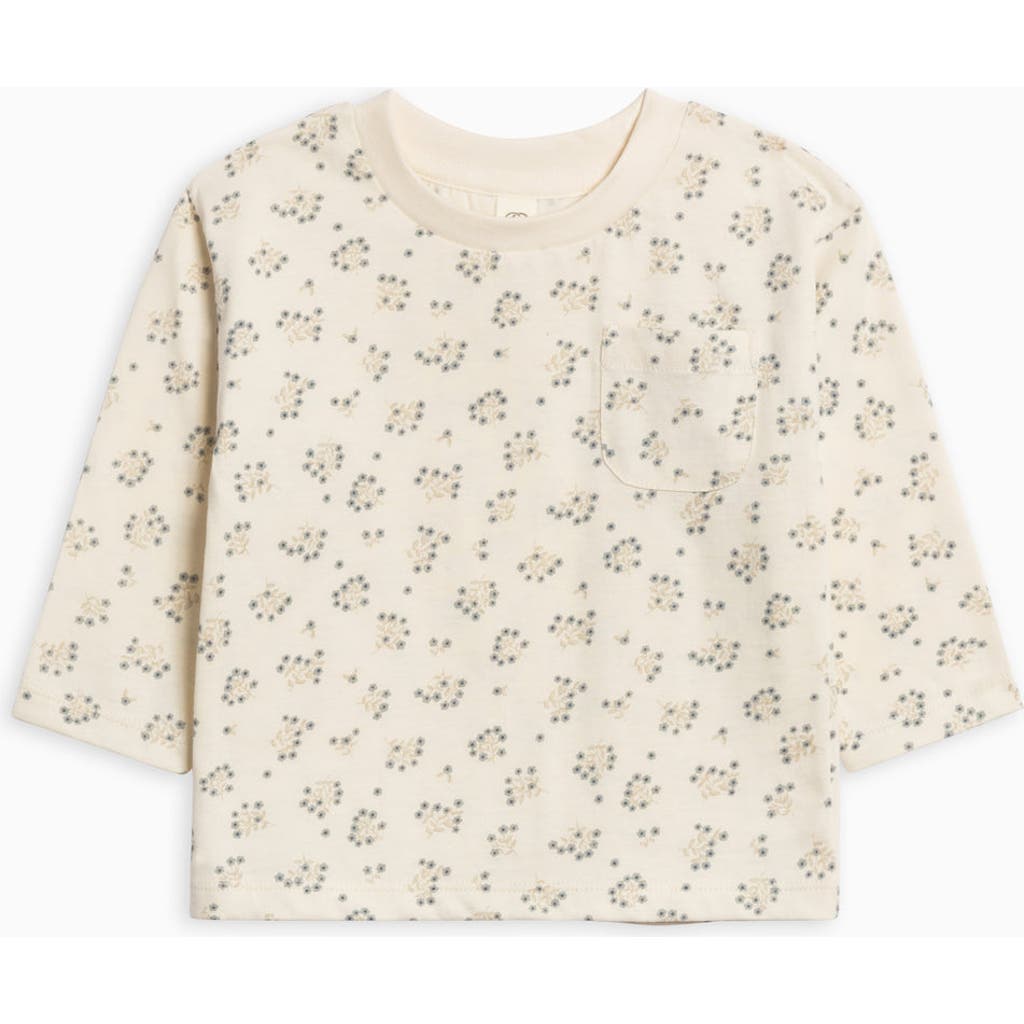 Colored Organics Kids' Organic Cotton Reese Drop Shoulder Tee In Neutral