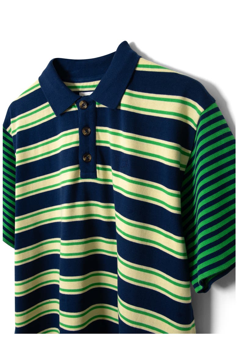 Zia Mix Stripe Rugby Polo, Alternate, color, GREEN MULTI