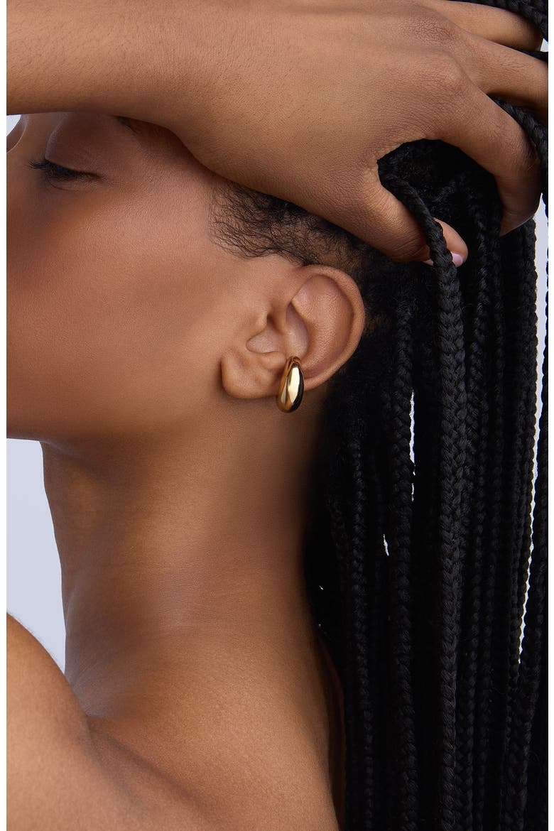 Dylan Dome Ear Cuff, Alternate, color, YELLOW GOLD
